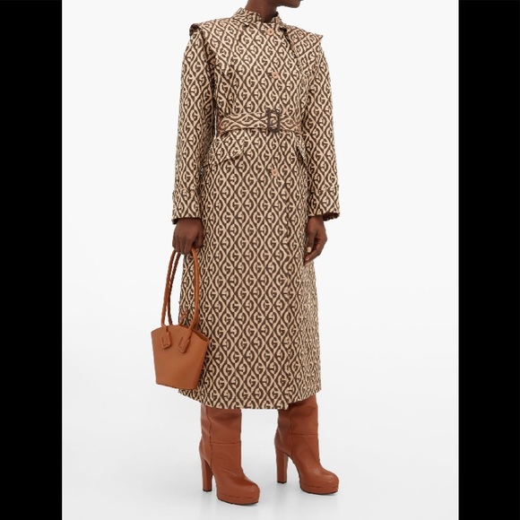 Gucci GG Rhombus Trench w/Cape